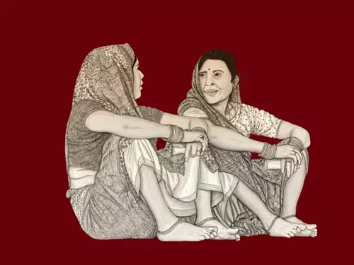 KAPIL ANANT:Two Indian Rural Ladies Talking,2021