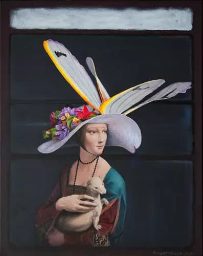 NATALIYA BAGATSKAYA:Lady with an Ermine Visiting Rothko,2021
