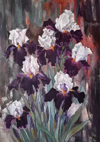 SVETLANA NOREL:Bouquet of irises,2021