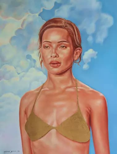YASMIN AMELIA MITCHELL:Girl in gold bikini,2020