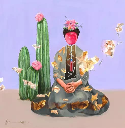 ZAKIR HUSAIN TANHA:Blissful Crown (Frida kahlo),2021