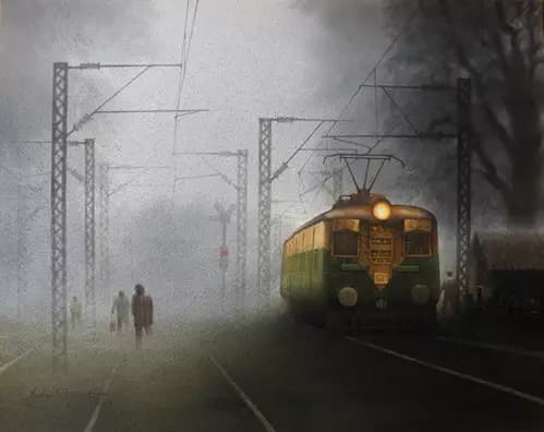 SUDIPTA KARMAKAR:Train in Foggy Morning,2015