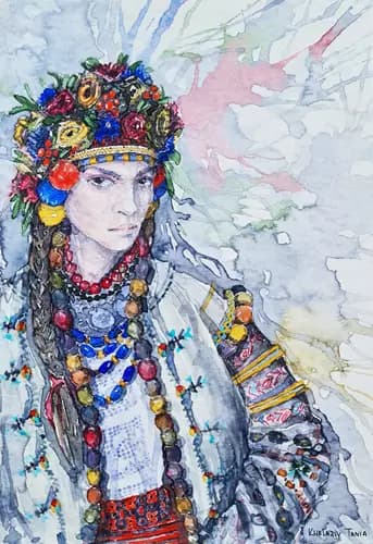 TETIANA KHALAZII:Girl in Ukrainian costume,2020