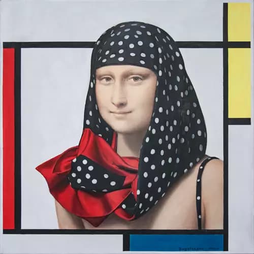 NATALIYA BAGATSKAYA:Lisa Visiting Mondrian-4,2022
