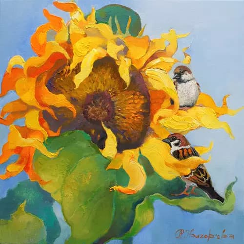 ANASTASIIA GRYGORIEVA:Summer day on Sunflower,2022