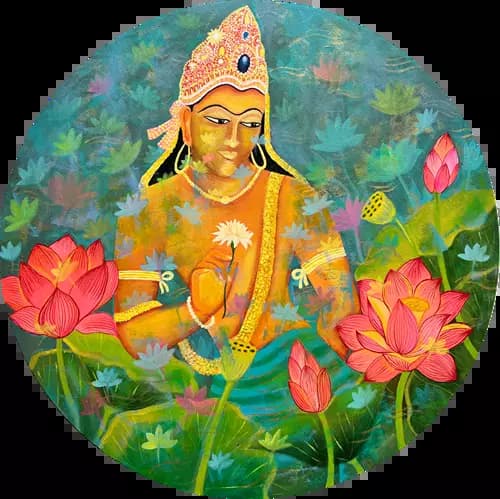 AMITA DAND:Padmapani with Lotus flowers! ,2022
