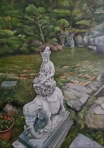 TOMAS CASTAÑO:Garden in Yuan-Dao Temple-Taipei,2019
