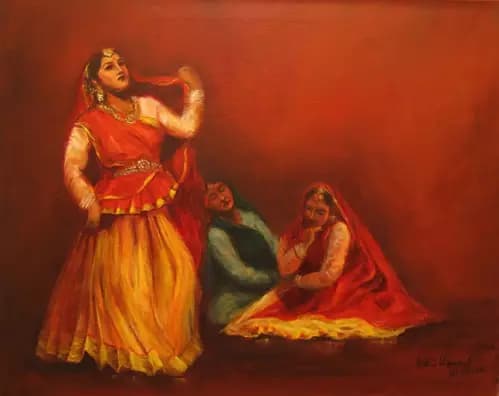 ASHA SUDHAKER SHENOY:Indian Dancers - Kathak Dance of Gopis searching for Krishna,2013